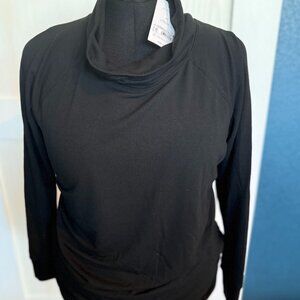Black Cowl Neck Long Sleeve Shirt